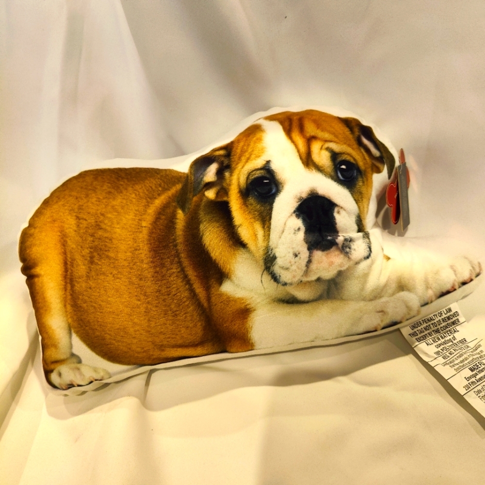 lacourte bulldog pets shaped decorative pillows size 17x10